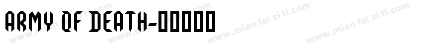 Army of death字体转换